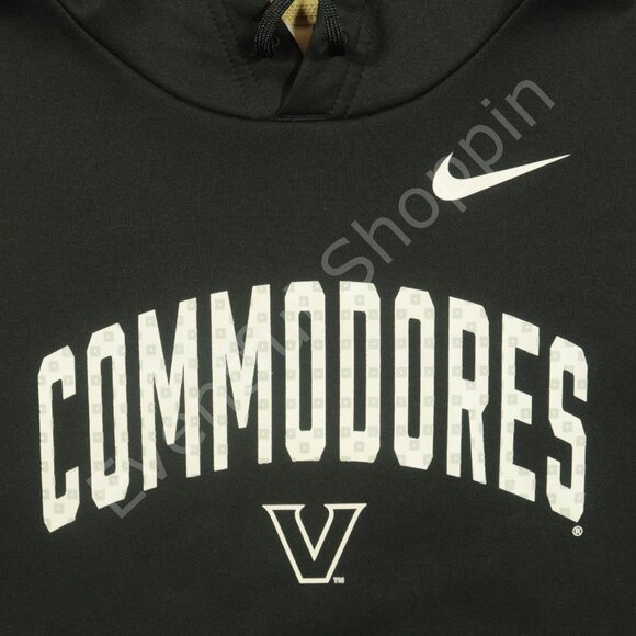 Nike Vanderbilt Commodores Hoodie Mens M Black Theram Fit Pullover On Field - Picture 4 of 8